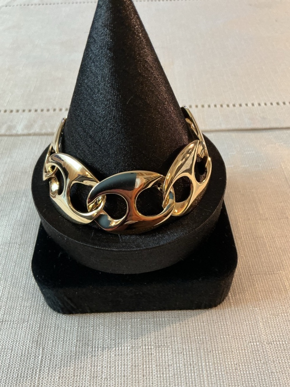Anchor Link Gold Plated Bracelet